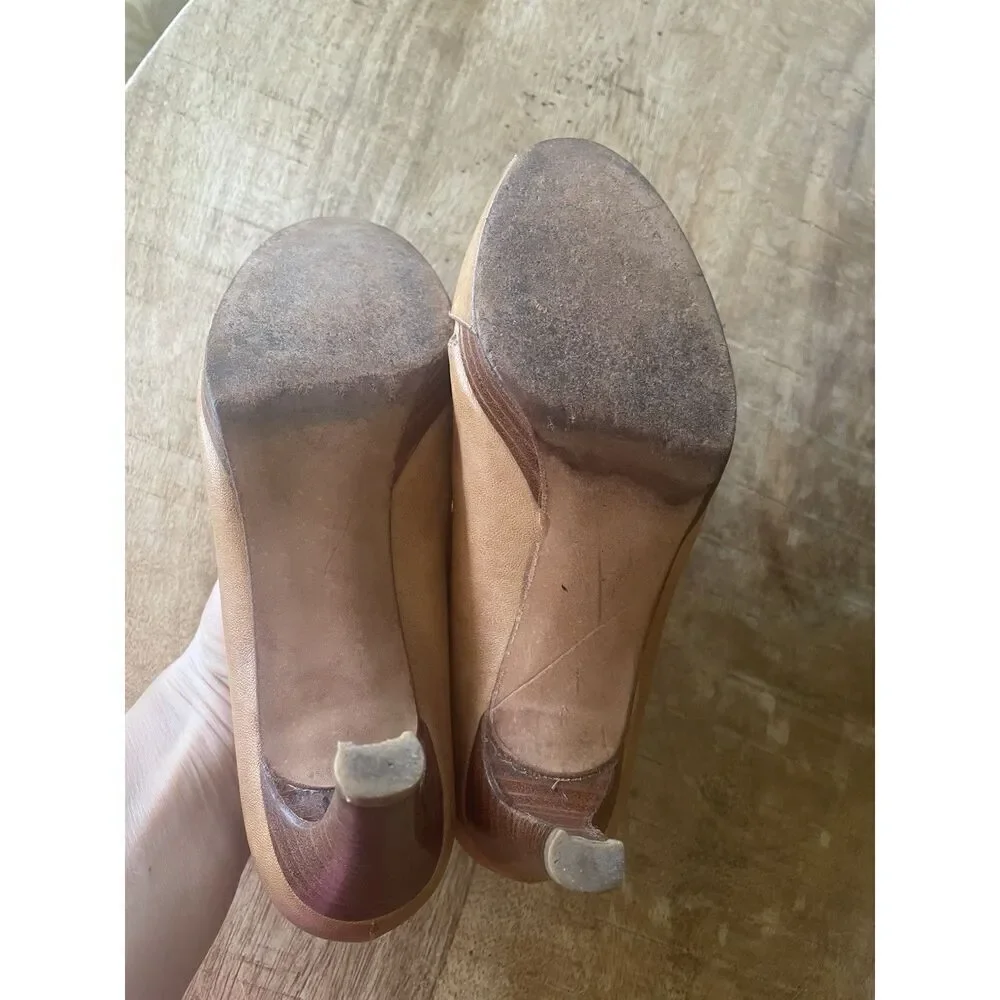 Stuart Weitzman Womens Sz 6M Shoes Brown Leather Pump Fashion Career Event Heel